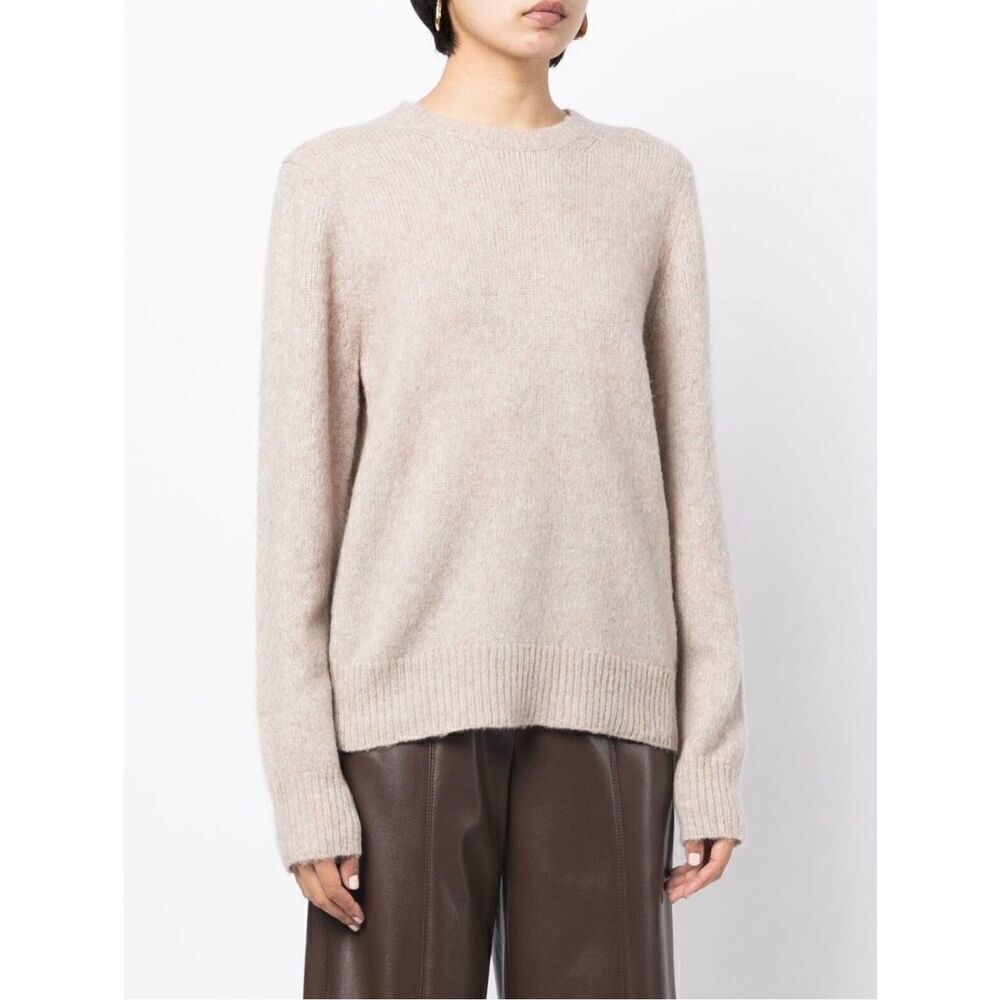 Helmut Lang Wool Long Sleeve Jumper Sweater in Dove Beige Size S
